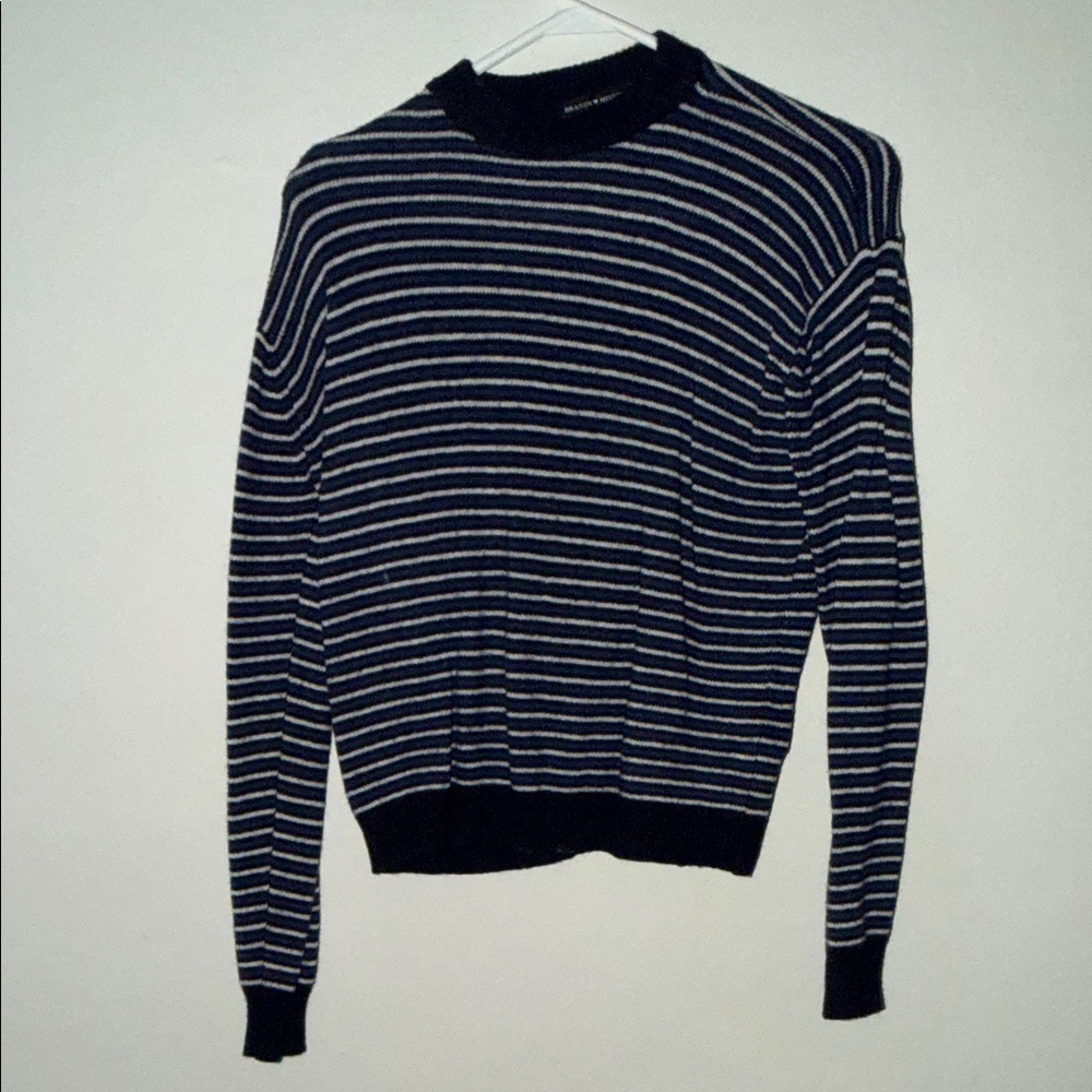 Brandy Melville Black and White Striped Sweater